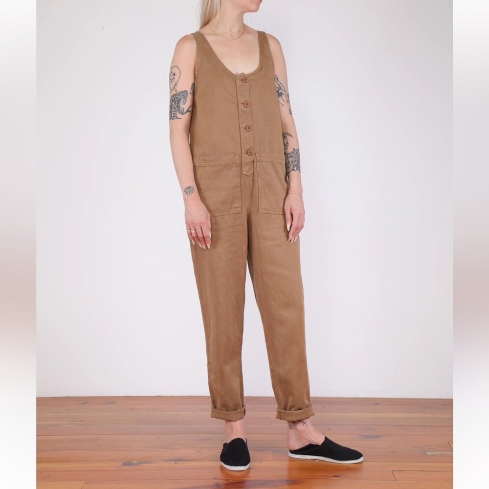 Jungmaven Button Front Jumper In Coyote Tan Sz Xs - image 1